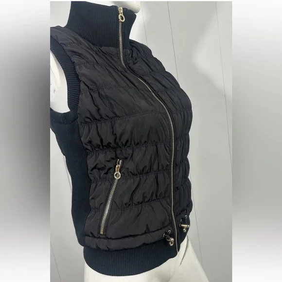Calvin Klein Performance Womens Black Puffer Vest Size M Full Zip - Picture 4 of 10